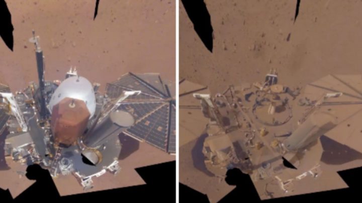 Imagem da última selfie de Marte pela "mão" da sonda