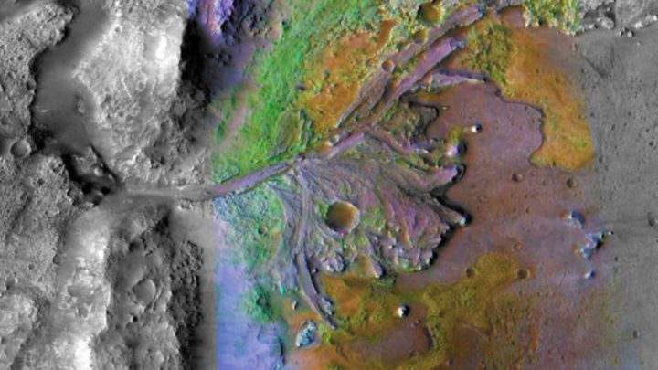 Imagem cratera Jezero em Marte