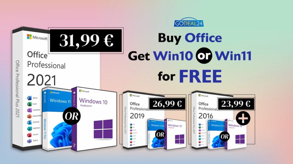 Compre a suite Office e ganhe o Windows totalmente gratuito!