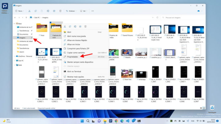 Windows 11 captura ecrã Microsoft imagens