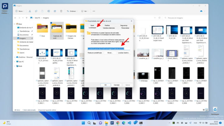 Windows 11 captura ecrã Microsoft imagens