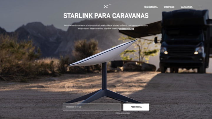 Starlink caravanas SpaceX Internet