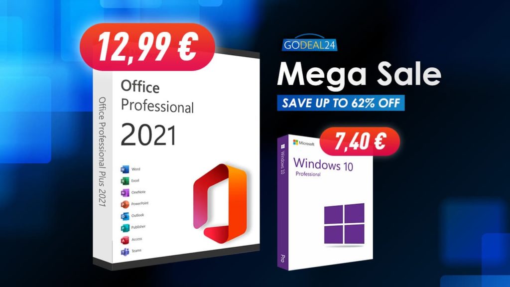 Comprar chaves Microsoft Office 2021 a partir de 12,99€ com a Godeal24 Software Sale!