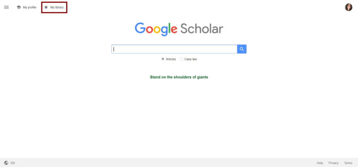 Biblioteca do Google Scholar