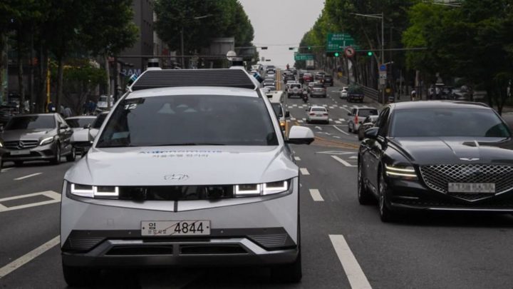 RoboRide Service do Hyundai Motor Group nas ruas de Gangnam, em Seoul, na Coreia do Sul