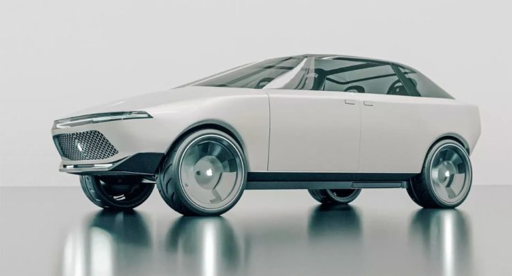 Imagem de conceito do carro Apple, um automóvel autónomo e elétrico ainda secreto