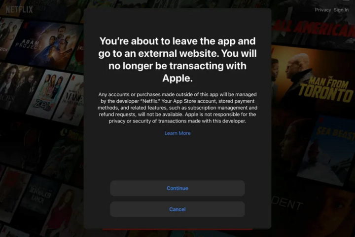 Netflix Apple iPhone iPad loja
