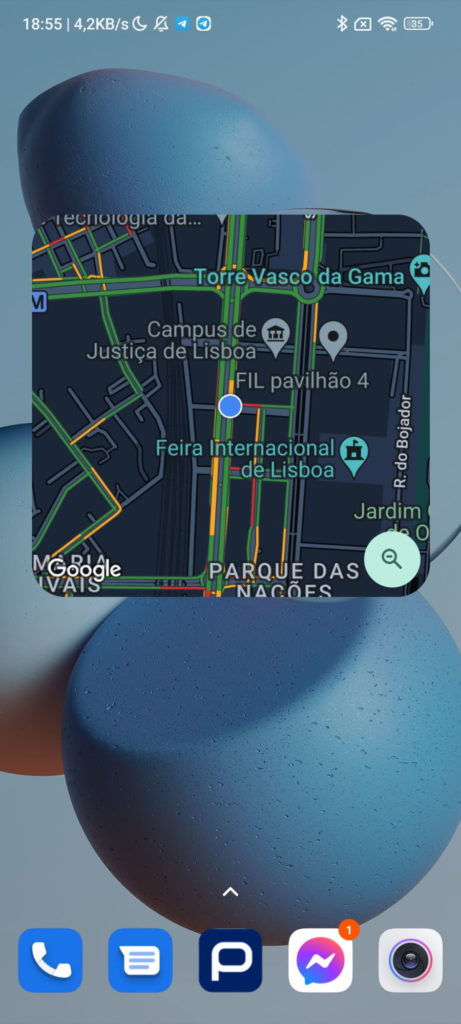 Google Maps trânsito widget simples