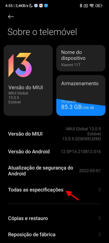 Xiaomi MIUI smartphone menu secreto