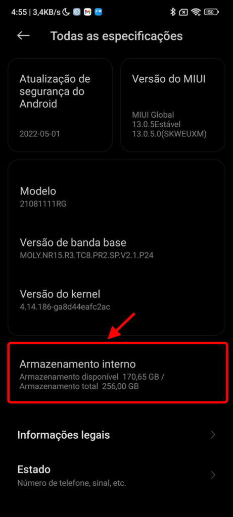 Xiaomi MIUI smartphone menu secreto