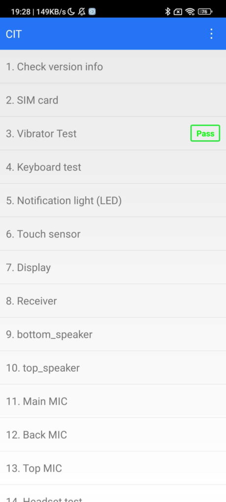 Xiaomi menu smartphone MIUI testar
