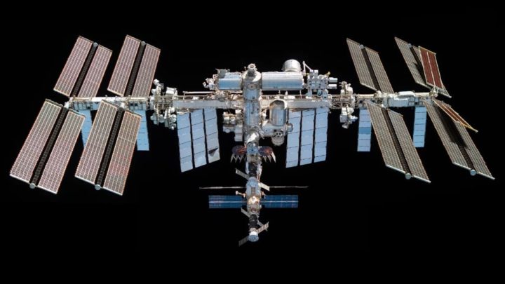 Imagem Estação Espacial Internacional, ISS com módulo da Rússia