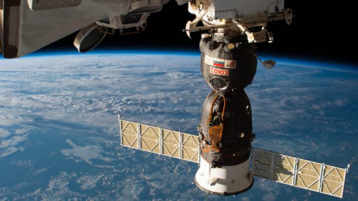 Imagem do módulo da Rússia na Estação Espacial Internacional