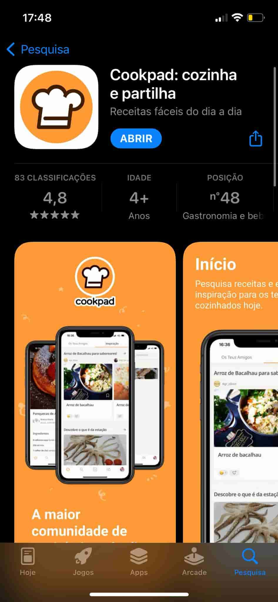 Cookpad, app para receitas caseiras