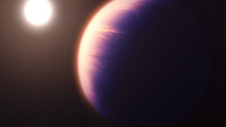 Planeta WASP-39 b cuja atmosfera com dióxido de carbono foi detetada pelo Telescópio James Webb