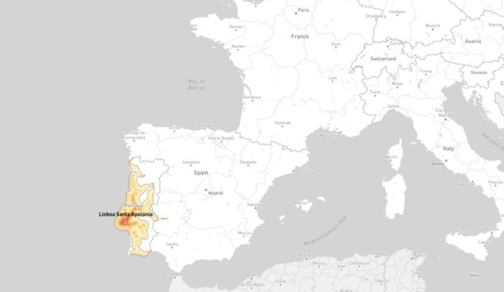 mapa da europa com distâncias de viagens de comboio