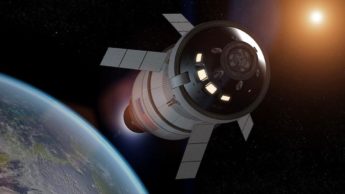 Ilustração nave Orion da NASA que levará um iPad à Lua