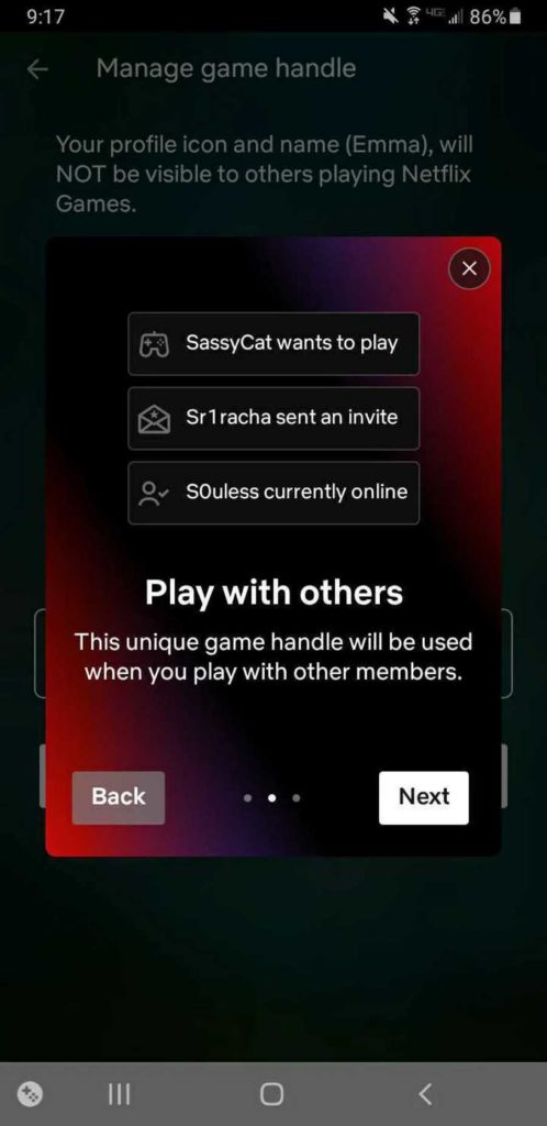 Netflix jogos gametags streaming Android