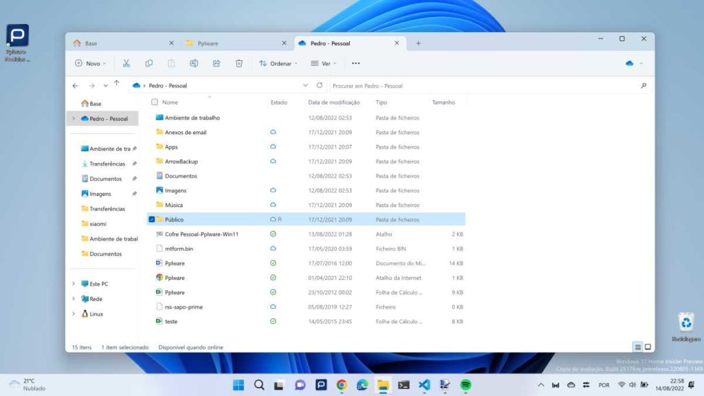 Windows 11 Moment 1 Microsoft 22H2 separadores