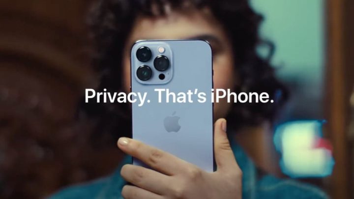 imagem de campanha da Apple pela privacidade