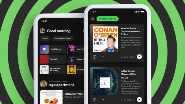 Spotify interface podcasts novidade conteúdos