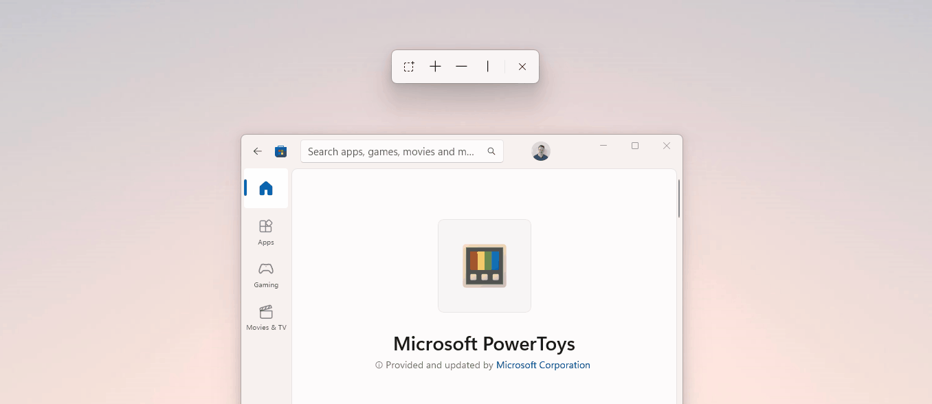 PowerToys ferramentas régua textos Microsoft