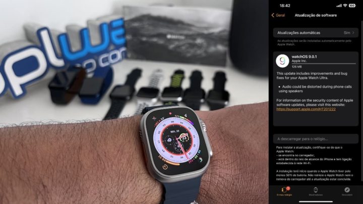 Imagem Apple Watch Ultra com watchOS 9.0.1