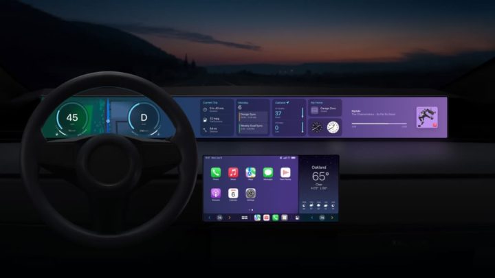 Imagem do futuro CarPlay no iOS 17