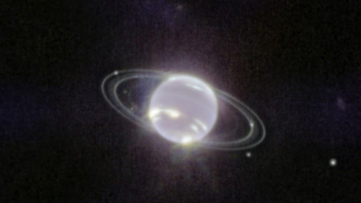 Imagem de Neptuno captada pelo Telescópio Espacial James Webb da NASA