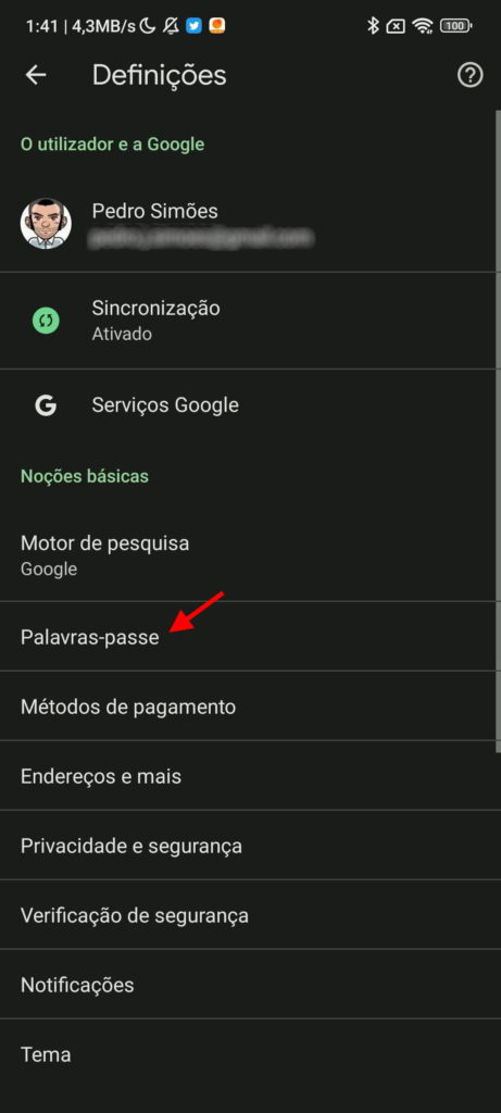 passwords Android Google Chrome Internet
