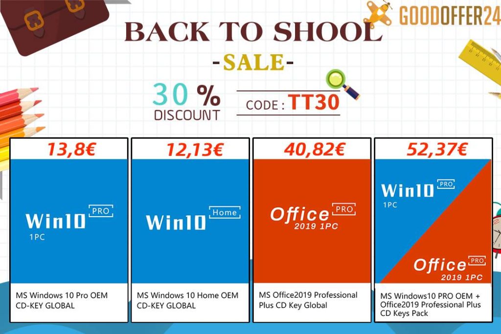 GoodOffer24? A plataforma das chaves digitais com Windows 10 a €13,80. Não se deixe ficar!