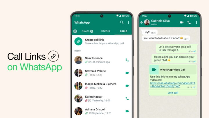 WhatsApp chamadas link mensagens novidade