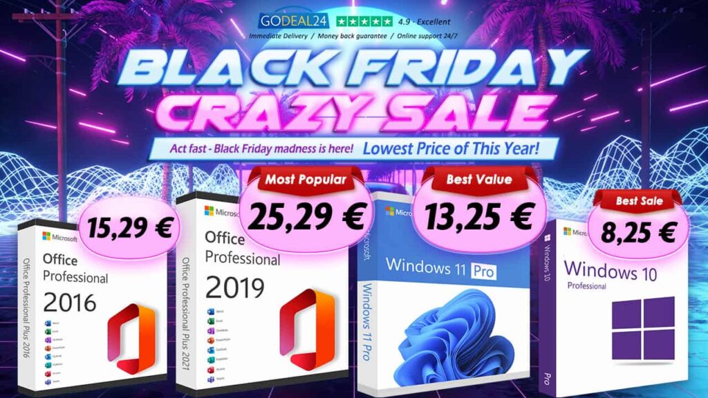 Black Friday Godeal24: Economize em Windows e Office