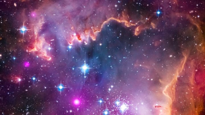 Imagem de nublosas captadas pelo Hubble no Universo