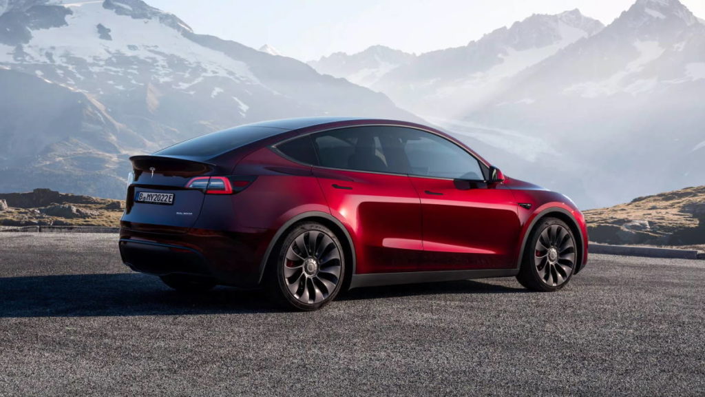 Model Y Tesla cores carros elétricos