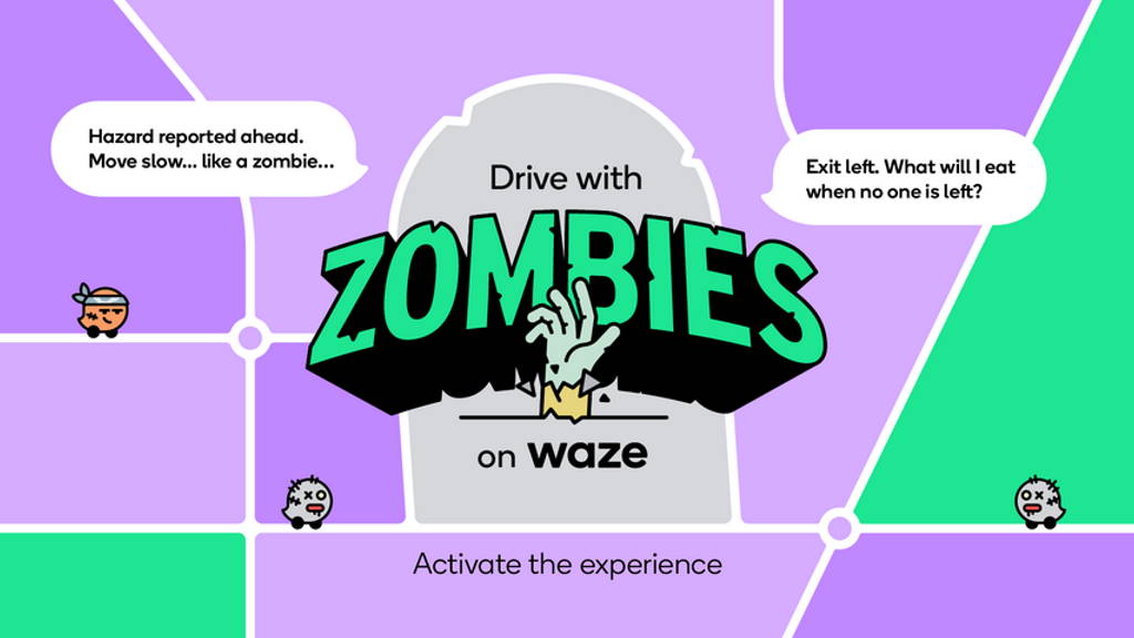 Waze zombies Halloween personalizar novidade