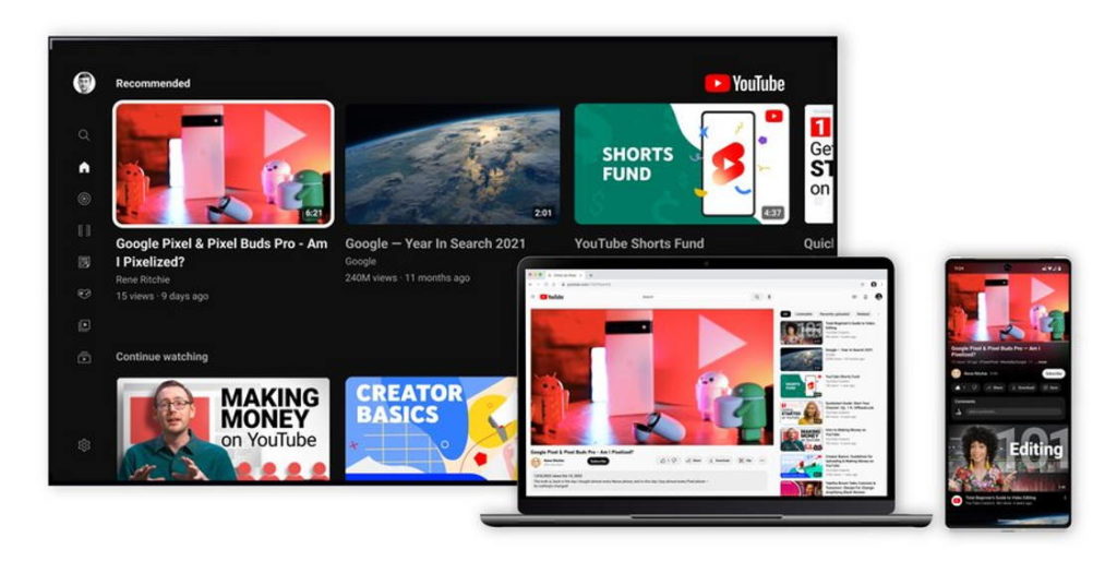 YouTube Google vídeos interface novidades