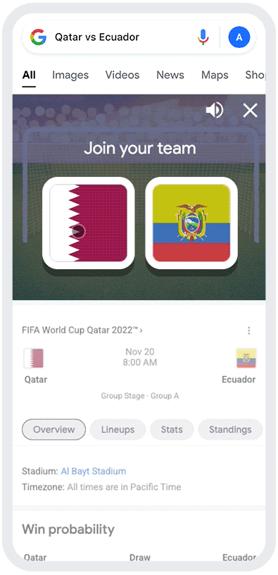 Mundial 2022 Qatar Google jogos informação