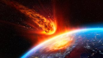 Ilustração de asteroide assassino que poderá destruir a Terra