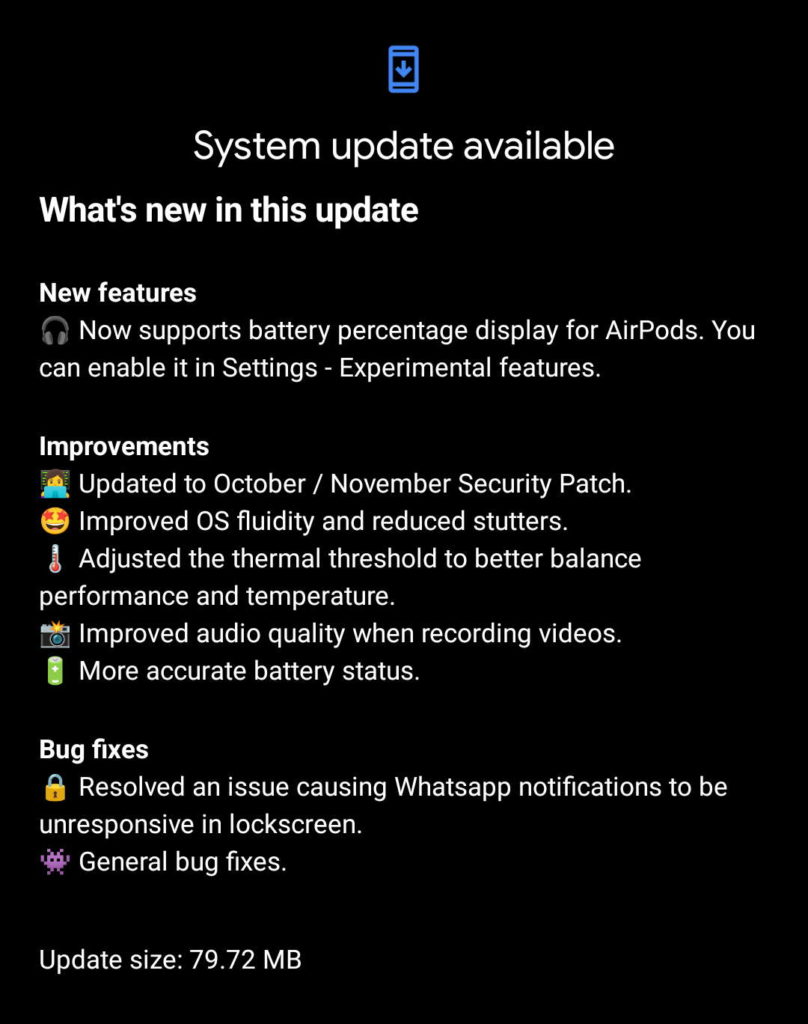 Nothing Phone (1) Android atualização AirPods