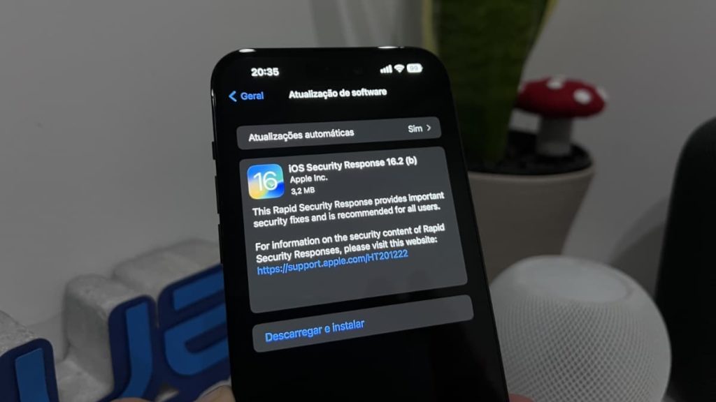Apple volta a usar a “Resposta Rápida de Segurança” no iOS 16.2 beta