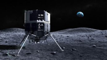 Ilustração da exploração do regolito da Lua pela ispace para vender à NASA