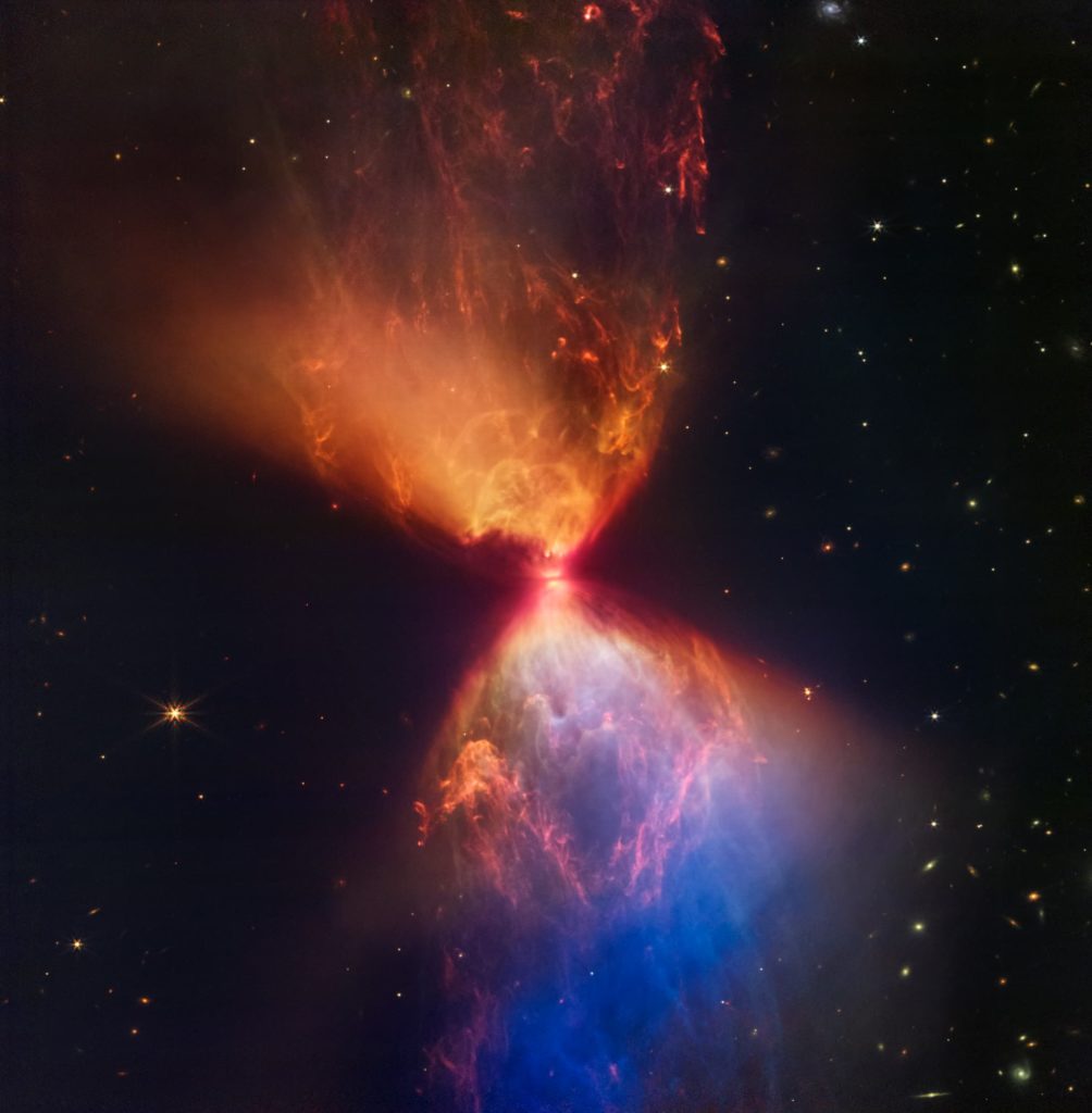 Imagem do JWST de uma protoestrela