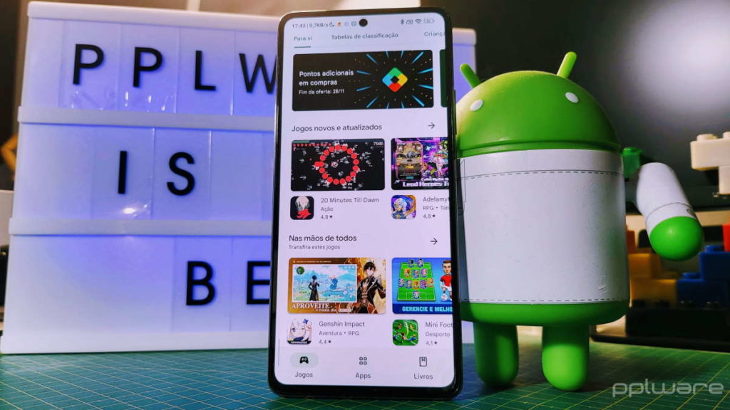 Android smartphone espaço apps Play Store