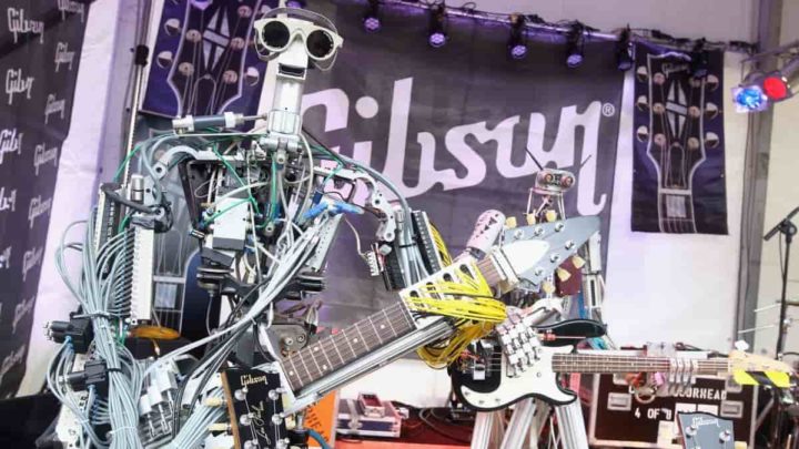IA e robôs a produzir música