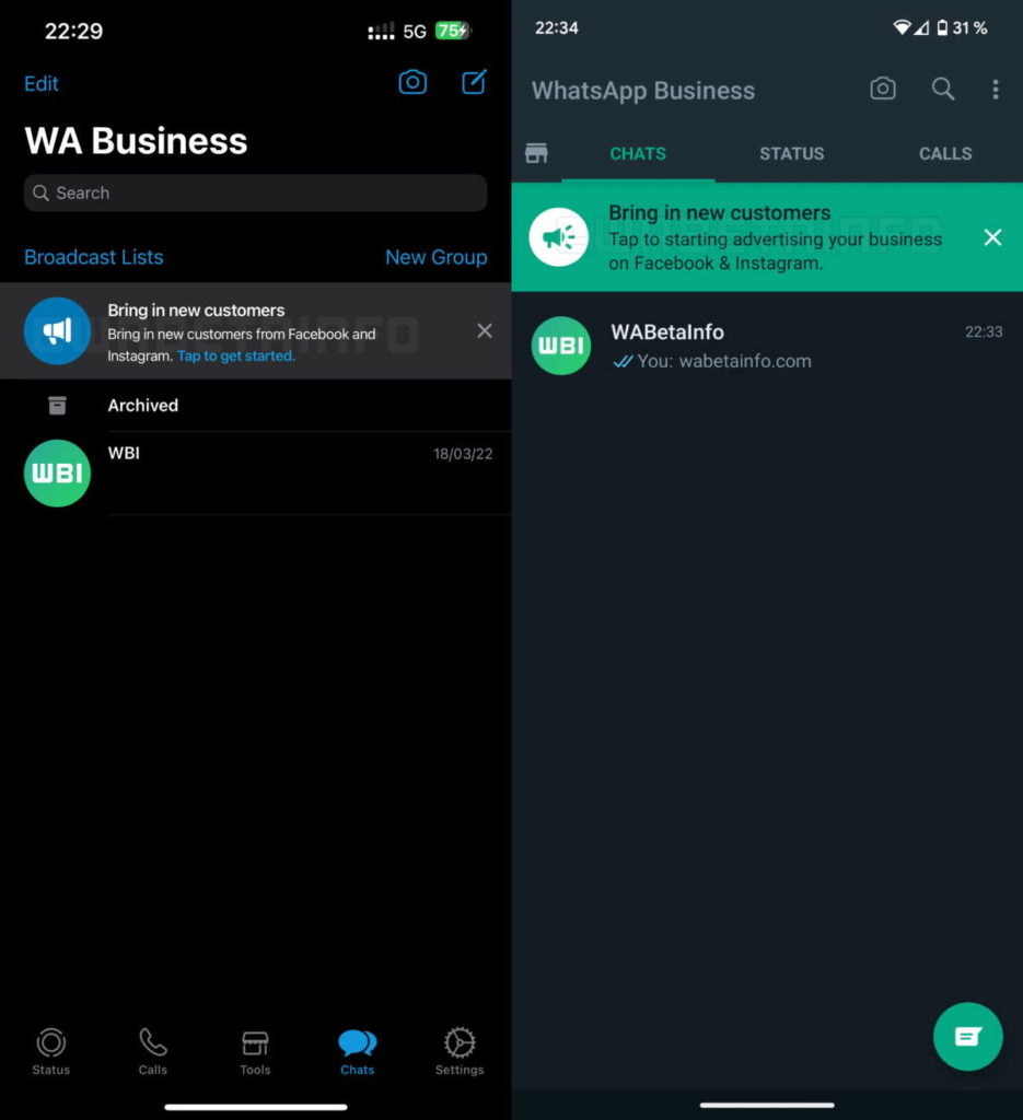 WhatsApp app tablet Android novidades
