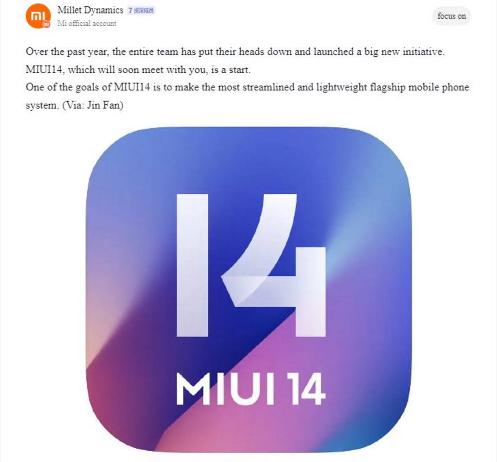 Xiaomi MIU 14 Android 13 smartphones novidades