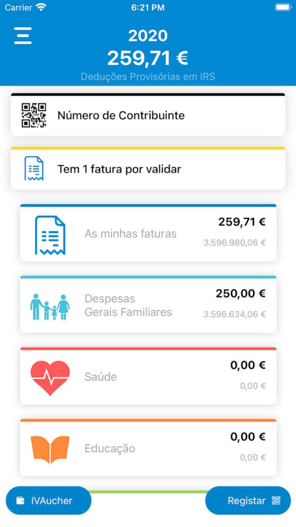 e-fatura faturas NIF app Android