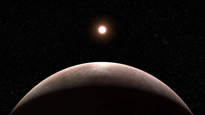 Ilustração do exoplaneta descoberto pelo telescópio James Webb