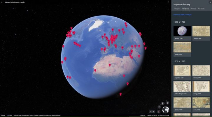 Google Earth: Explore o planeta Terra através de Mapas Históricos